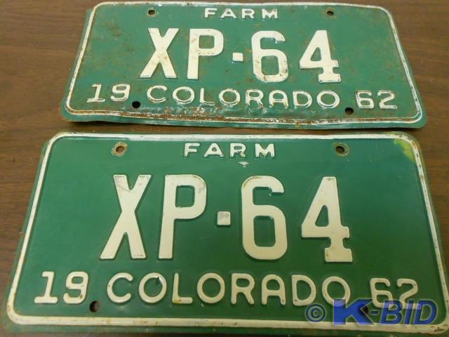 lot 21 image: 1962 VintageAntique License Plates...