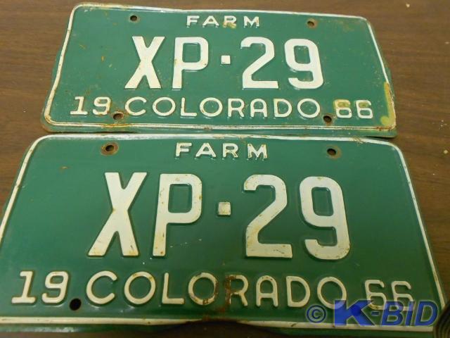 lot 22 image: 1966 VintageAntique License Plates...