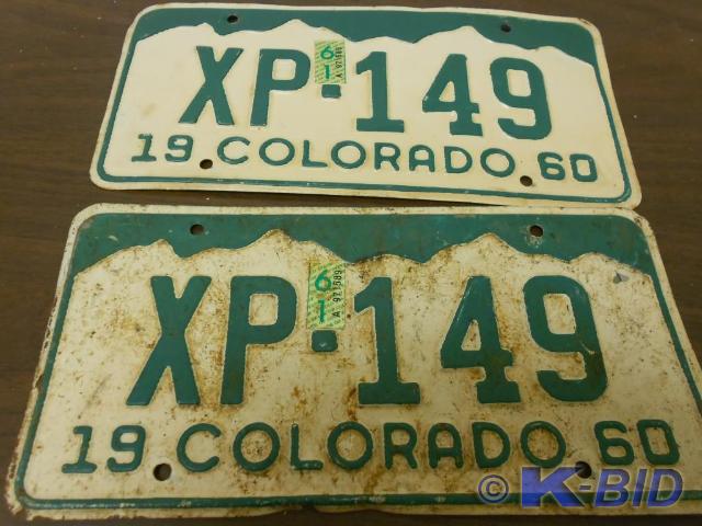 lot 25 image: 1960 VintageAntique License Plates...