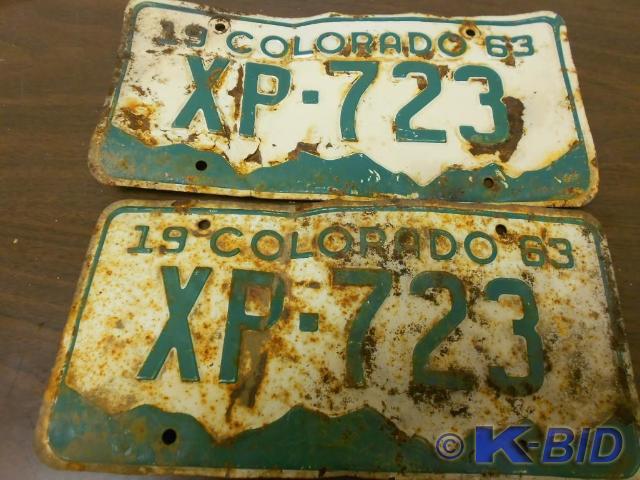 lot 26 image: 1963 VintageAntique License Plates...