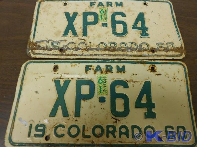 lot 27 image: 1960 VintageAntique License Plates...