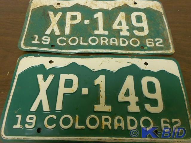 lot 30 image: 1962 VintageAntique License Plates...