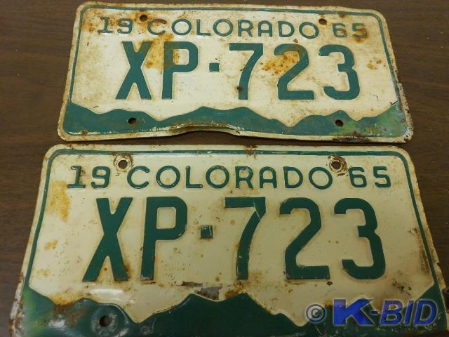 lot 31 image: 1965 VintageAntique License Plates...