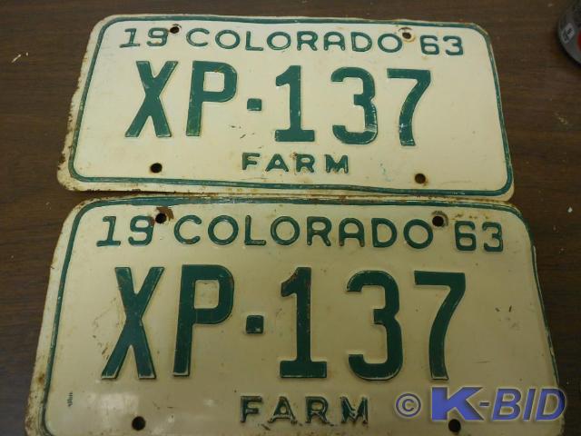 lot 34 image: 1963 VintageAntique License Plates...