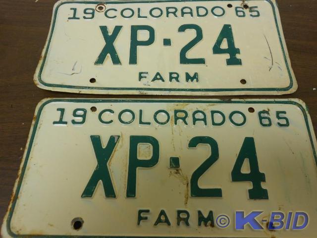 lot 36 image: 1965 VintageAntique License Plates...