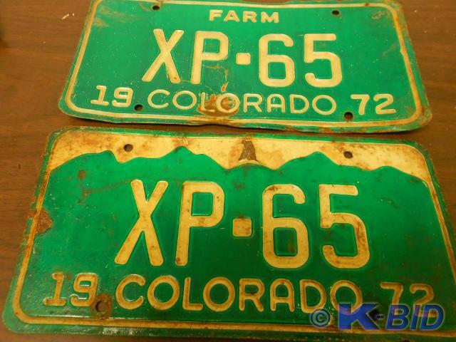 lot 40 image: 1972 VintageAntique License Plates...