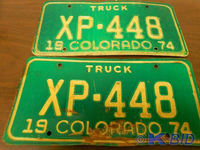 lot 43 image: 1974 VintageAntique License Plates...