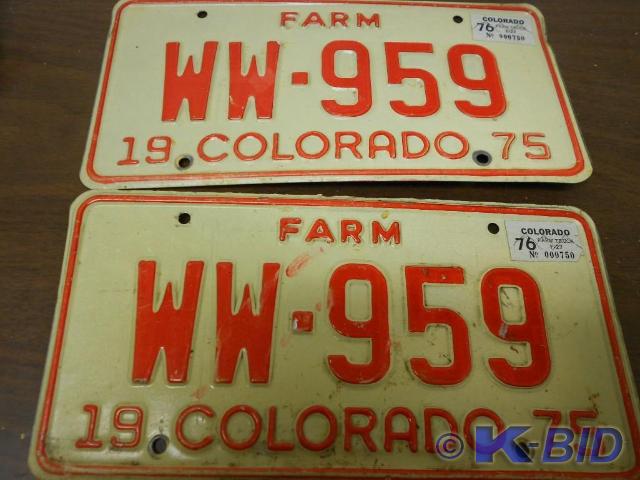 lot 45 image: 1975 VintageAntique License Plates...