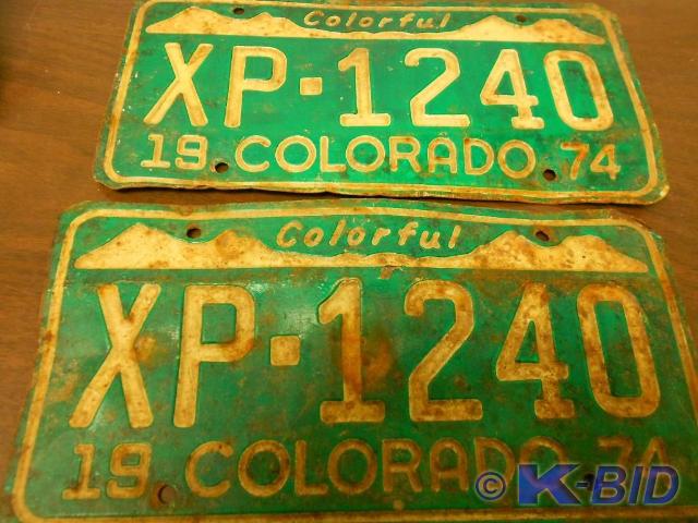 lot 46 image: 1970 VintageAntique License Plates...
