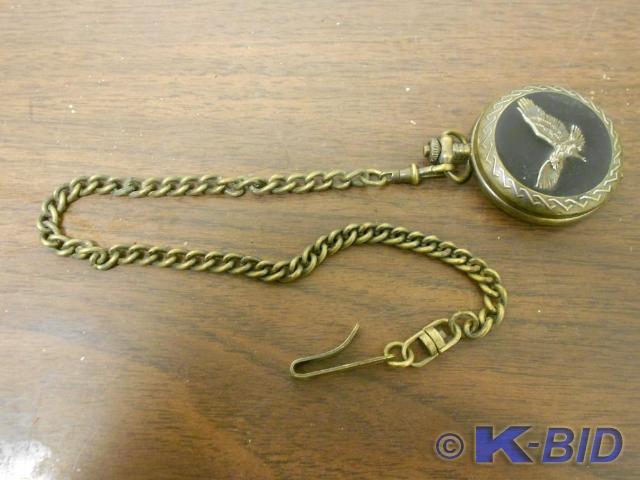 lot 47 image: Antique Rustic Eagle Stopwatch with...