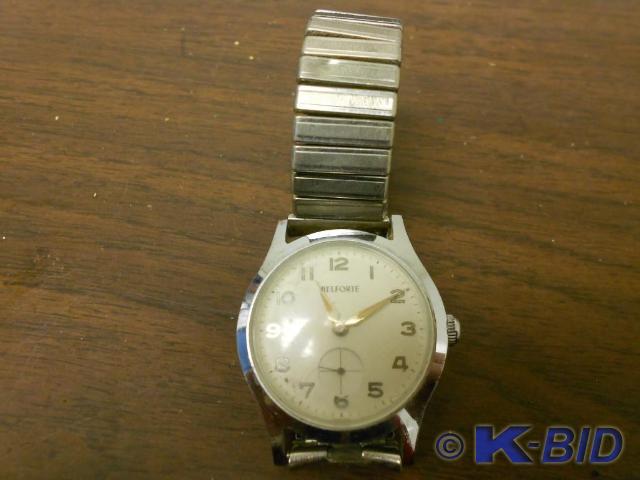 lot 51 image: Silver Belforte&nbspWatch with yel...