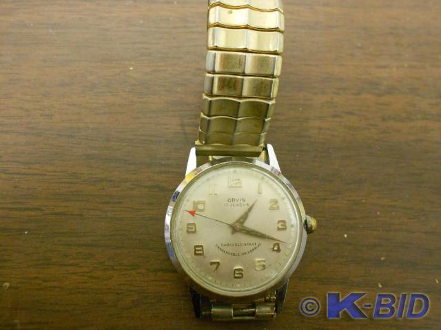 lot 53 image: Orvin 17 Jewels silver &amp gold s...