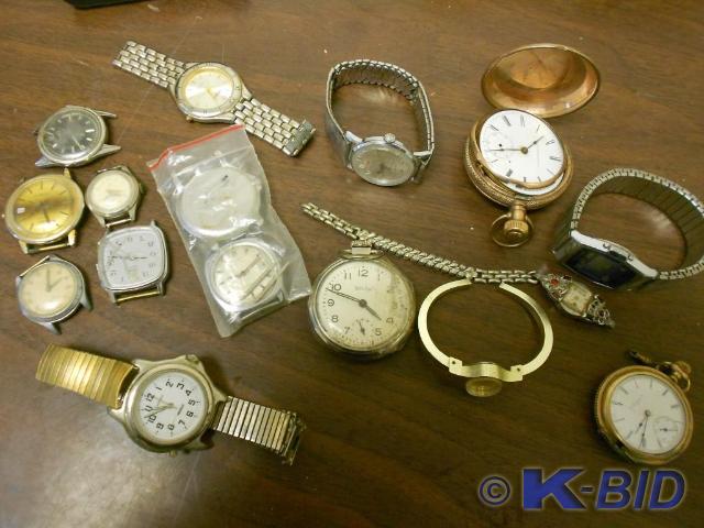 lot 55 image: Various broken watches  pieces&nbs...