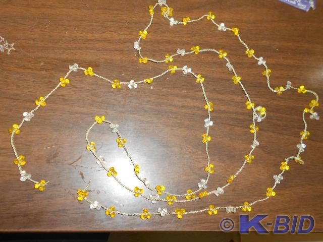 lot 57 image: White &amp Yellow beaded Necklace....