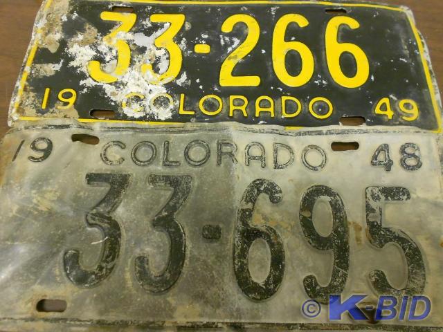 lot 69 image: 1949 AntiqueVintage License Plate....