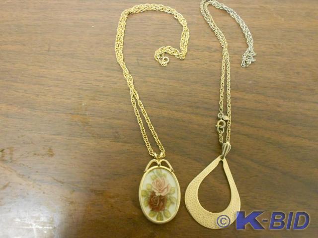 lot 75 image: Copper chained portrait of flowers ...