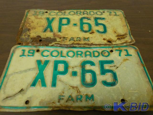 lot 9 image: 1971 VintageAntique License Plates...