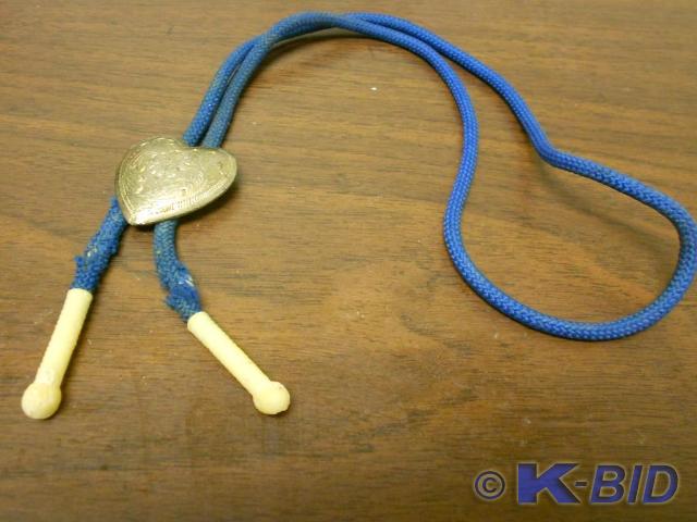 lot 94 image: Dark blue tie with rustic gold &amp...