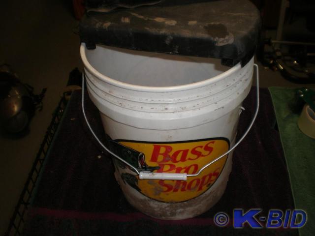 Bass Pro Shop bucket with sitting l...