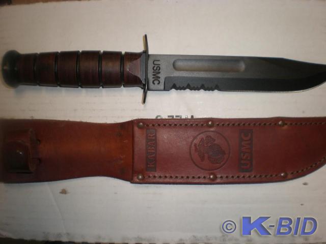 USMC KA-Bar fixed blade 12 knife....