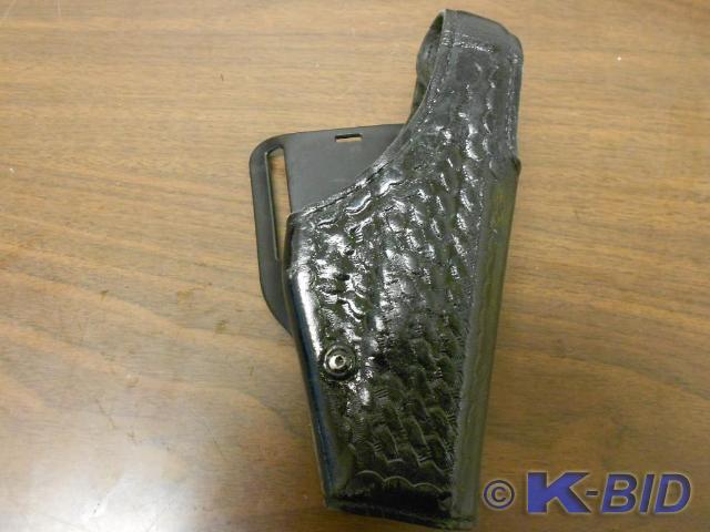 All Black leather gun holster with ...