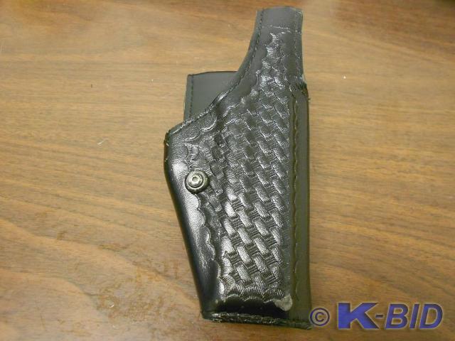 All Black leather gun holster with ...