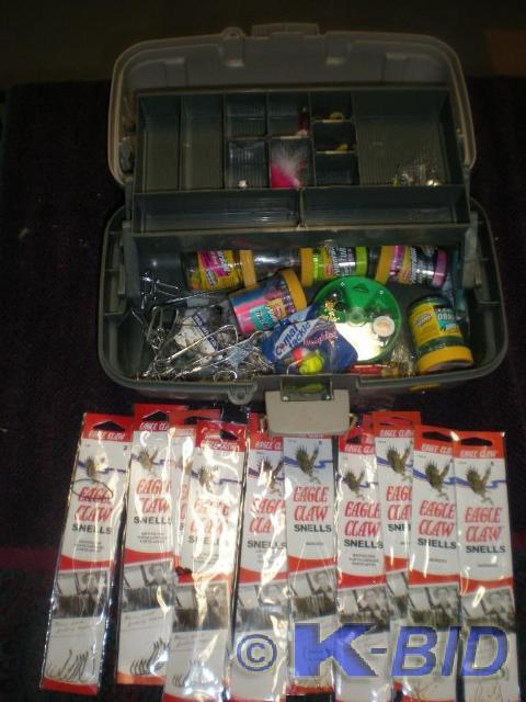 Tackle Box with tackle and bait.