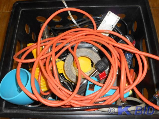 Full bin of cables, tools, and more...
