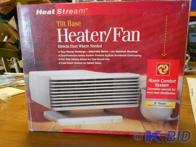 Heat stream tilt base heater fan in...