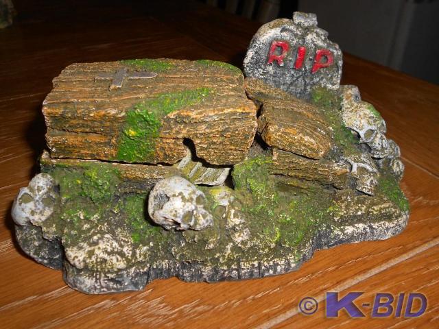 Graveyard fish tank decoration.