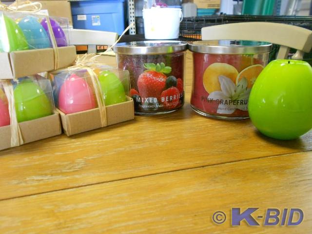 Several scented candles.