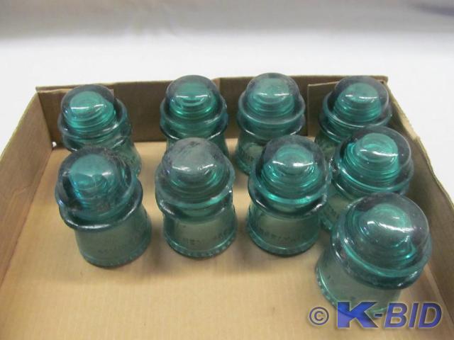 lot 114 image: Blue Glass Insulators