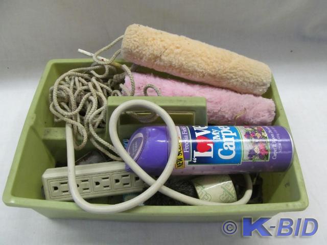 lot 128 image: Handy Tote with Paint Rollers, Rope...