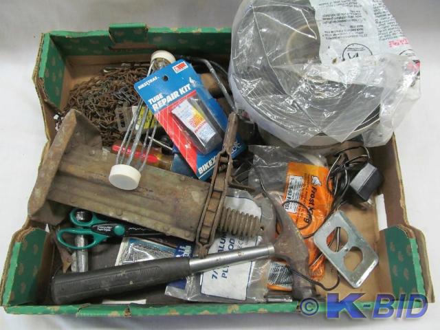 lot 136 image: Large Flat with Misc Hand Tools and...