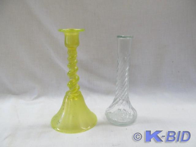 lot 166 image: Bud Vase and Candlestick Holder 10...