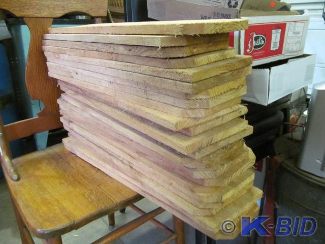 lot 198 image: 25 Pieces of Cedar 23L x 6W x 12...