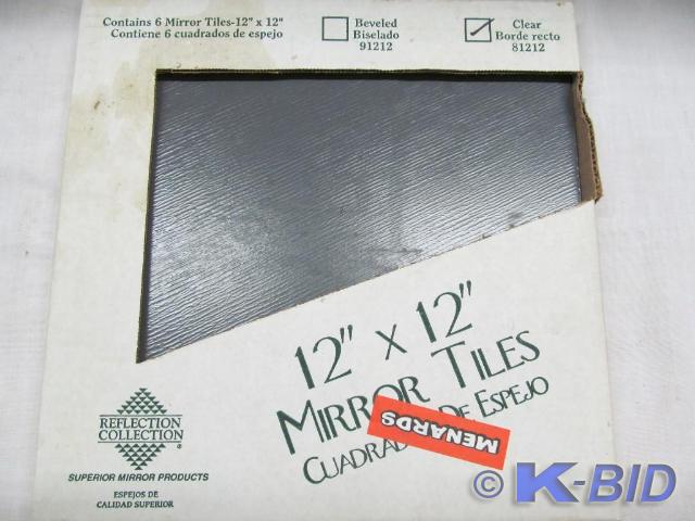 lot 20 image: (3) 12 x 12 Mirror Tiles - New