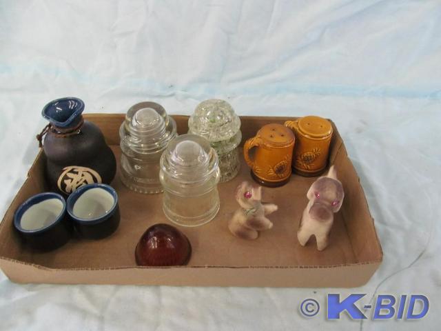 lot 221 image: 3 Clear Glass Insulators, Hawaii Sa...
