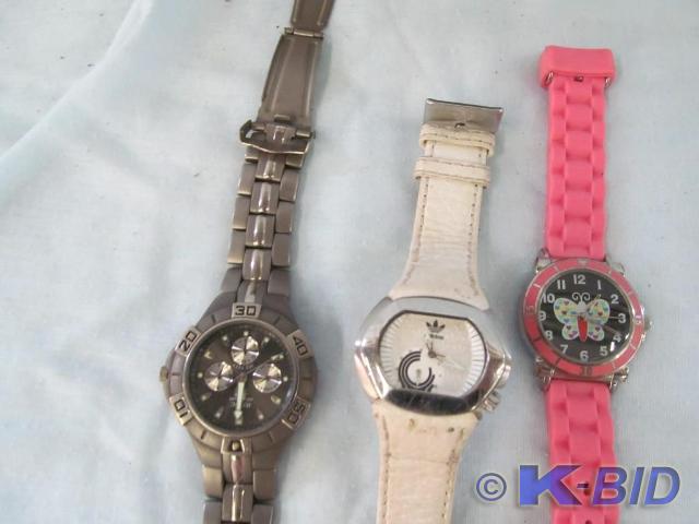 lot 229 image: Stainless Steel Dish and 3 Watches