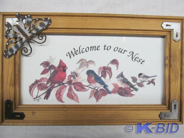lot 36 image: Bird Picture, Welcome to Our Nest 1...