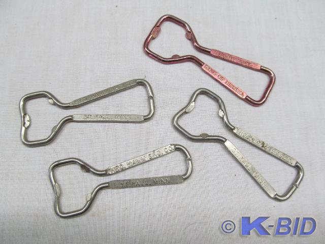 lot 56 image: 4 Metal Beer Openers - 3 Hamms, 1 G...