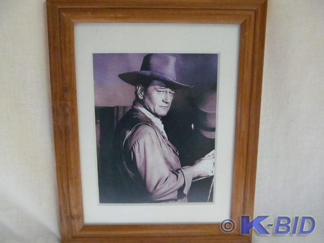 lot 64 image: John Wayne Matted Picture 12 12 x...