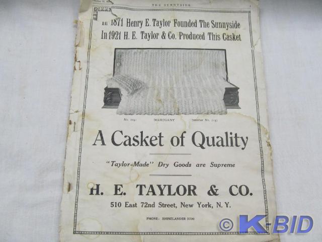 lot 74 image: 1921 Magazine on Caskets