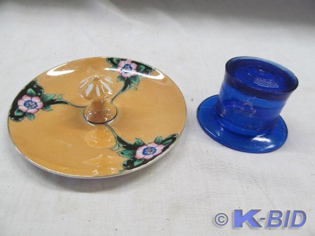 lot 92 image: 1 Noritake Glass Dish and Small Gla...