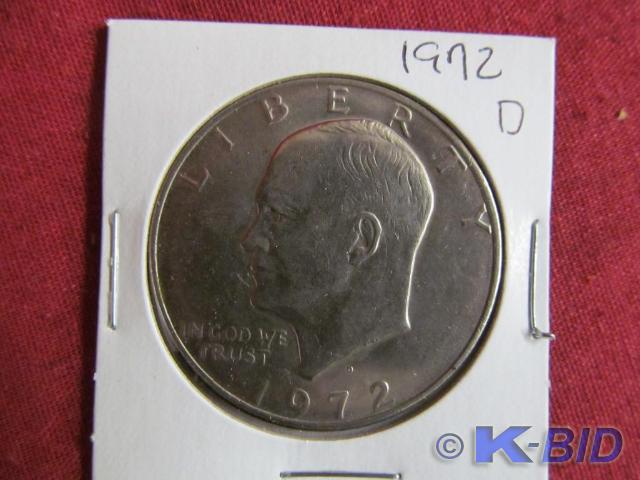 1972 D Eisenhower Silver Dollar