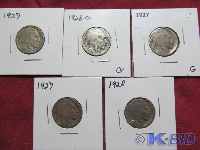 1927, 1927, 1927, 1928, 1928-D Buff...
