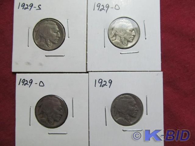 1929, 1929-D, 1929-D, 1929-S Buffal...