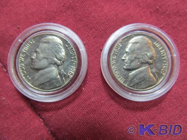 1962-D, 1962-D Jefferson Head Nicke...