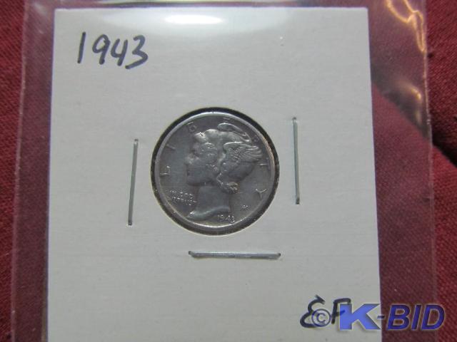 1943 Mercury Dime - Higher Grade, E...