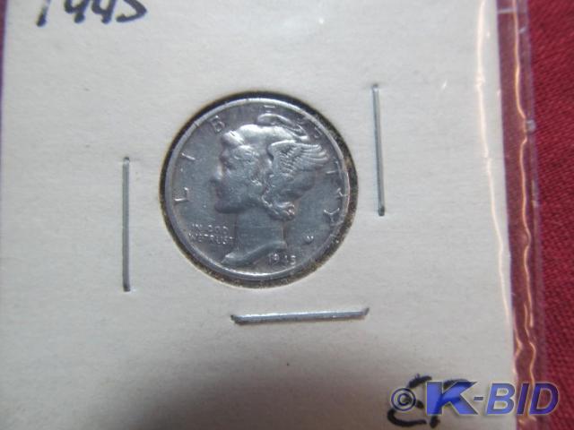 1945 Mercury Dime - Higher Grade, E...